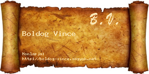 Boldog Vince névjegykártya